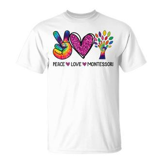 Peace Love Montessori Daycare Teacher Appreciation T-shirt - Thegiftio UK