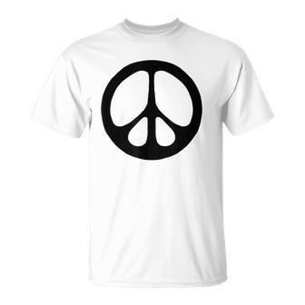 Peace Sign Minimalist Simple Sixties Lover 60S Retro T-shirt - Thegiftio UK