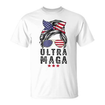 Pro Trump Ultra Mega Messy Bun V2 Unisex T-Shirt | Mazezy