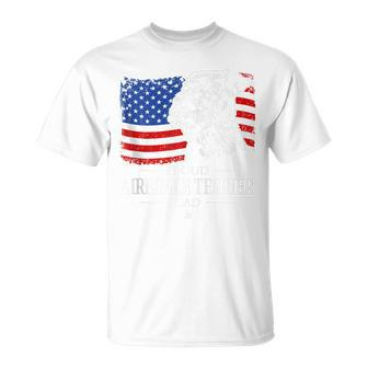 Proud Airedale Terrier Dad American Flag Patriotic Dog Zip T-shirt - Thegiftio UK