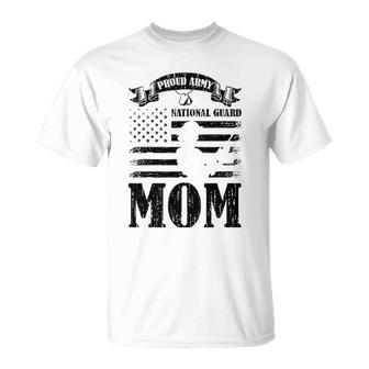 Proud Army National Guard Mom Us Flag Military Mothers Day Unisex T-Shirt