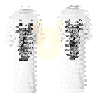 Rhino Head Cute Rhino Lover Unisex T-Shirt | Mazezy