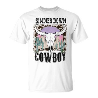 Simmer Down Cowboy Western Style Gift Unisex T-Shirt | Favorety CA