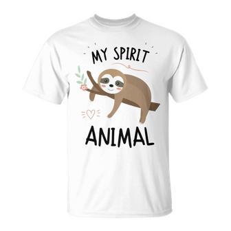 Sloth My Spirit Animal Nap Sloth Lazy 843 Shirt Unisex T-Shirt | Favorety