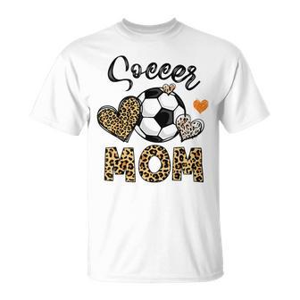 Soccer Mom Game Day Cheer Mom Leopard Mothers Day Unisex T-Shirt | Favorety DE