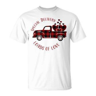 Special Delivery Valentines Car Red Plaid Unisex T-Shirt | Favorety DE