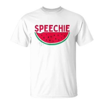 Speechie Speech Pathology Summer Therapy Unisex T-Shirt | Mazezy