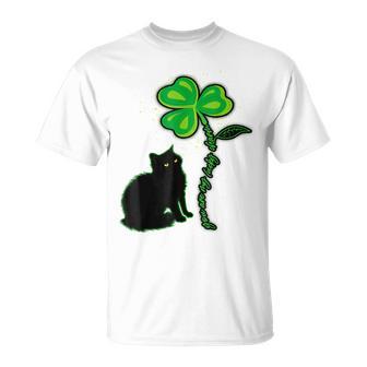 St Patricks Day Black Cat My Lucky Charm Unisex T-Shirt | Favorety AU