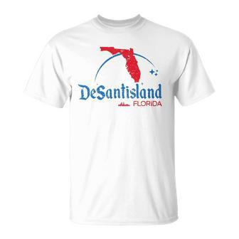 State Of Liberty Florida Map Fl Flag Desantisland T-shirt - Thegiftio UK