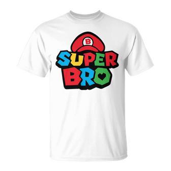 Super Bro Funny Brother Video Gaming Lover Gift Birthday Holiday By Mesa Cute Unisex T-Shirt | Favorety UK