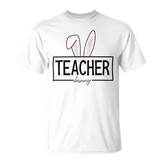 Teacher Bunny Easter Unisex T-Shirt | Favorety