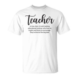 Teacher Definition Back To School Teacher Funny First Day Of School Teacher School Quotes Love Teaching Unisex T-Shirt | Favorety AU