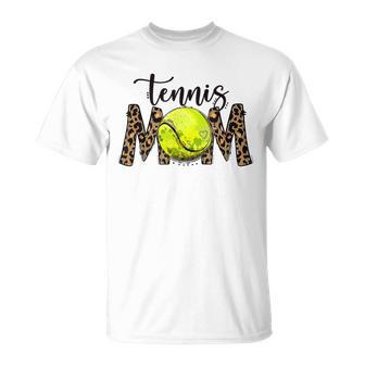 Tennis Mom Leopard Tennis Mom Mothers Day Unisex T-Shirt | Favorety UK