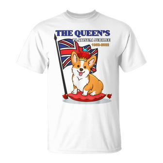 The Queen’S Platinum Jubilee 1952-2022 Corgi Union Jack Unisex T-Shirt | Mazezy
