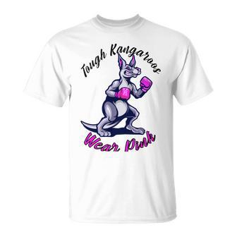 Tough Kangaroos Wear Pink In Support Of Breast Cancer Awareness Unisex T-Shirt | Favorety UK