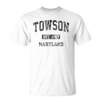 Towson Maryland Md Vintage Athletic Sports T-shirt - Thegiftio UK