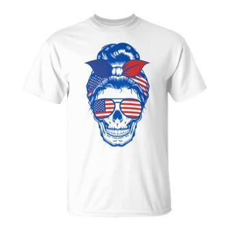 Ultra Maga Red White Blue Skull Unisex T-Shirt - Monsterry CA