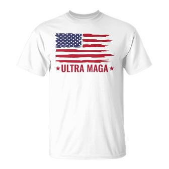Ultra Mega Patriotic Trump Republicans American Flag Unisex T-Shirt | Mazezy