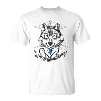 Wolf Doctor Vet Veterinarian Animal Lover Unisex T-Shirt | Mazezy