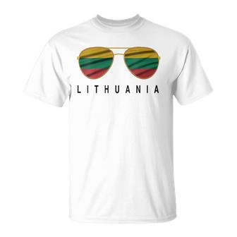 Womens Lithuania Sunglasses Lithuania Flag Lithuanian Unisex T-Shirt | Mazezy