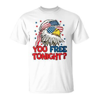 You Free Tonight Bald Eagle Mullet American Flag 4Th Of July V2 Unisex T-Shirt | Mazezy