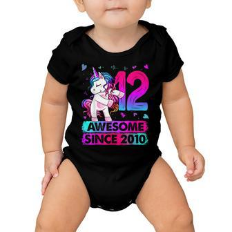 12 Year Old Unicorn Flossing 12Th Birthday Unicorn Party Baby Onesie - Seseable
