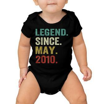 12 Years Old Legend Since May 2010 12Th Birthday Gifts Baby Onesie - Seseable