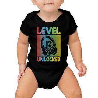 12Th Bday 12Yr Boy Funny Gamer 12 Years Old Birthday Baby Onesie - Seseable