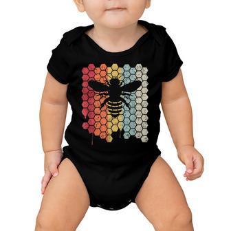 Bee Bee Bee Retro Style Beekeeper V2 Baby Onesie - Monsterry