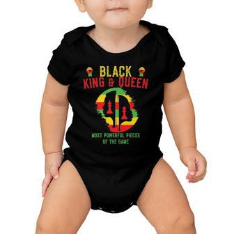 Black King And Queen Most Powerful Piece Of The Game Baby Onesie | Mazezy