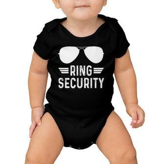 Bridal Party Boys Bearer Ring Outfit Wedding Funny Security Baby Onesie | Mazezy