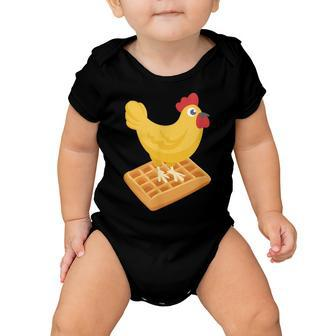 Chicken Chicken Chicken & Waffles Funny Breakfast Baby Onesie - Monsterry DE