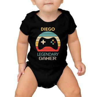 Diego Name Gift - Personalized Legendary Gamer Baby Onesie | Mazezy