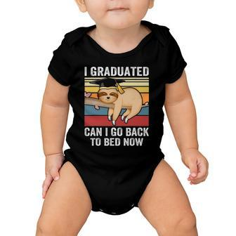 I Graduated Can I Go Back To Bed Now- Cute Graduation Baby Onesie | Mazezy