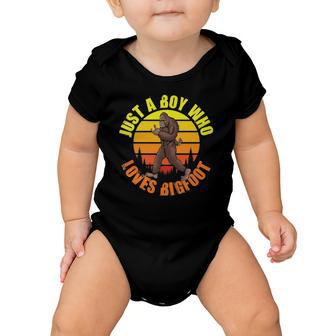 Just A Boy Who Loves Bigfoot Baby Onesie | Mazezy