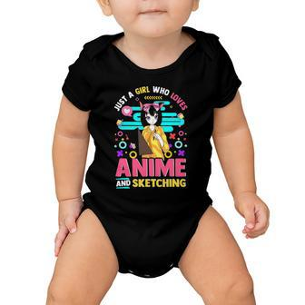 Just A Girl Who Loves Anime And Sketching Girls Teen Youth Baby Onesie | Mazezy