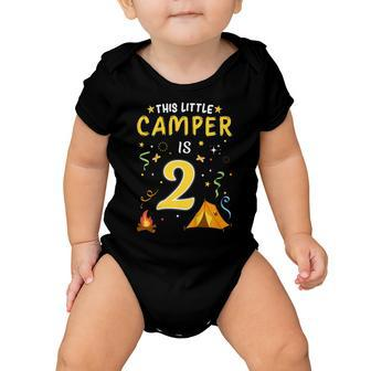 Kids 2 Year Old Camper Kids 2Nd Birthday Camping Costume Baby Onesie - Seseable