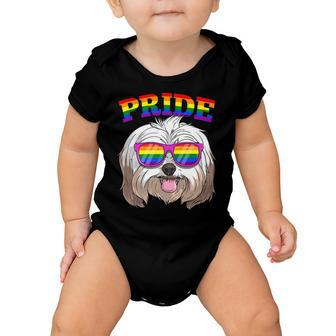 Lgbt Havanese Dog Gay Pride Rainbow Lgbtq Cute Gift Baby Onesie - Monsterry
