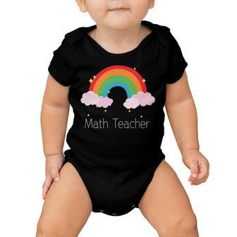 Math Teacher With Rainbow Design Baby Onesie | Favorety CA