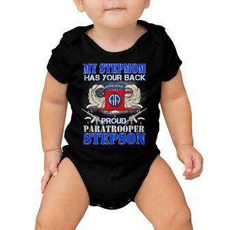 My Stepmom Has Your Back Proud Army 679 Shirt Baby Onesie | Favorety