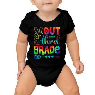 Peace Out Third Grade Happy Last Day Of School Tie Dye Baby Onesie | Mazezy