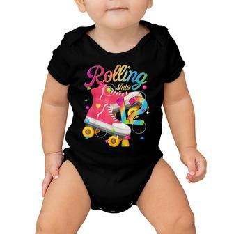 Rolling Into 12 Years 12Th Birthday Roller Skates Lover Kids Baby Onesie - Seseable