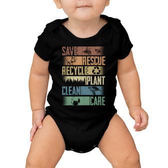 Save Rescue Recycled Plant Clean Care V3 Baby Onesie | Favorety AU