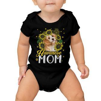 Sunflower Havanese Mom Dog Lovers V3 Baby Onesie - Monsterry UK