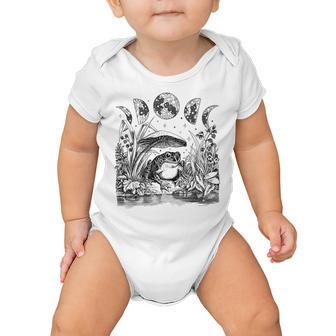 Cute Cottagecore Aesthetic Frog Mushroom Moon Witchy Vintage - Dark Academia Goblincore Witchcraft F Baby Onesie | Favorety DE