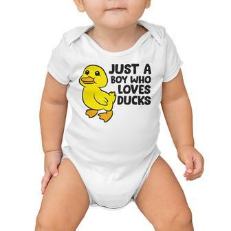 Cute Duck Just A Boy Who Loves Ducks Baby Onesie | Favorety CA
