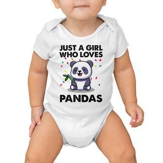 Funny Just A Girl Who Loves Pandas 651 Shirt Baby Onesie | Favorety