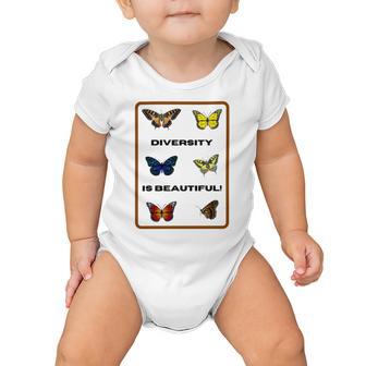 Funny The Butterfly Diversity Is Beatifull Tshirt Baby Onesie | Favorety