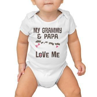 Kids My Grammy And Papa Love Me Granddaughter Sloth Baby Onesie | Mazezy