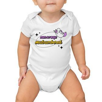 Mum Of Boys Outnumbered Unicorn Mothers Day Baby Onesie | Favorety